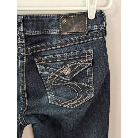 Silver Jeans Suki Surplus Mid Rise Dark Wash Bootcut Jeans - Size W28 / L30 - Picture 9 of 11